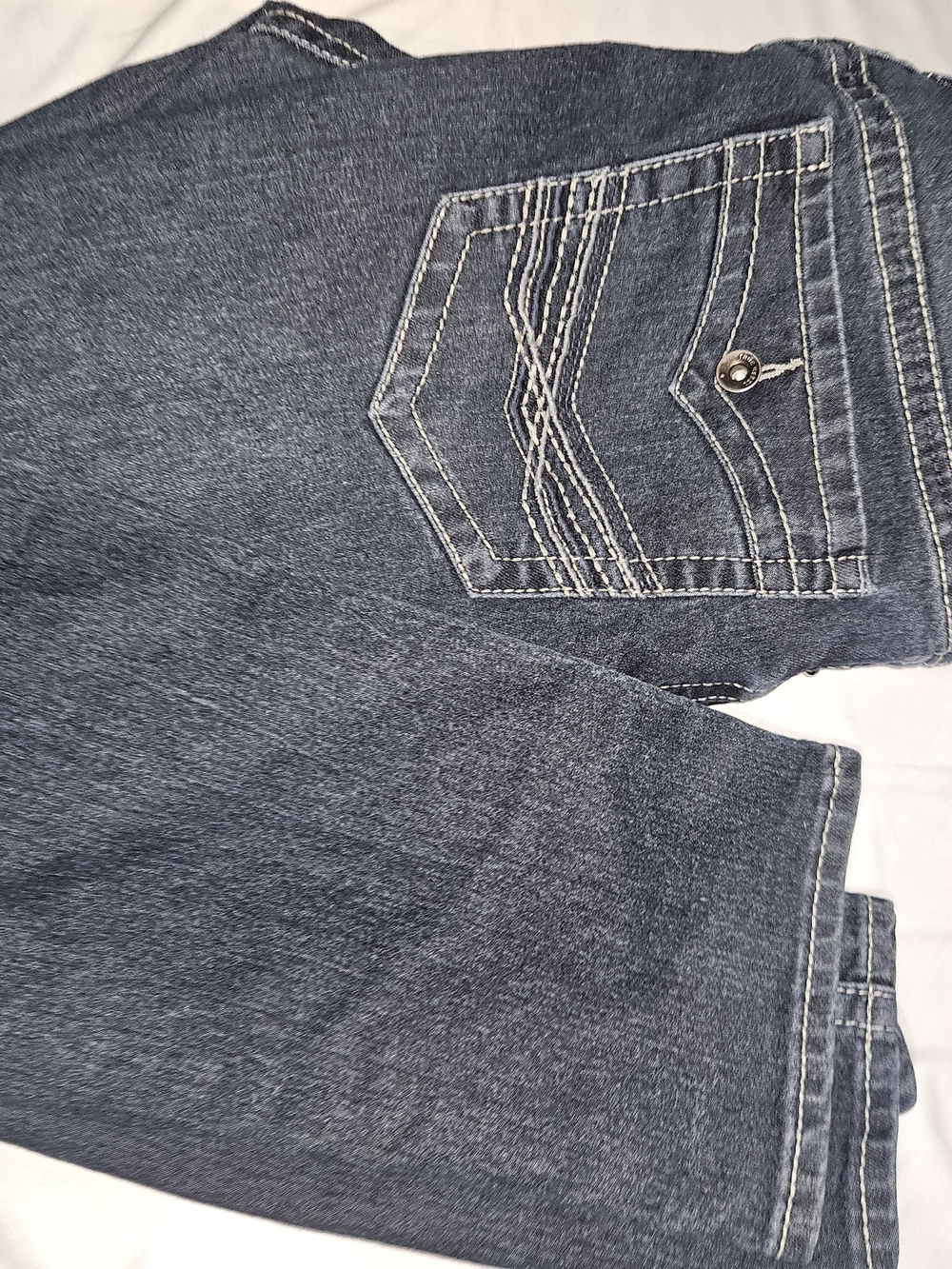 True Rebel Men's Dark Blue Denim Jeans with Contrast Stitching